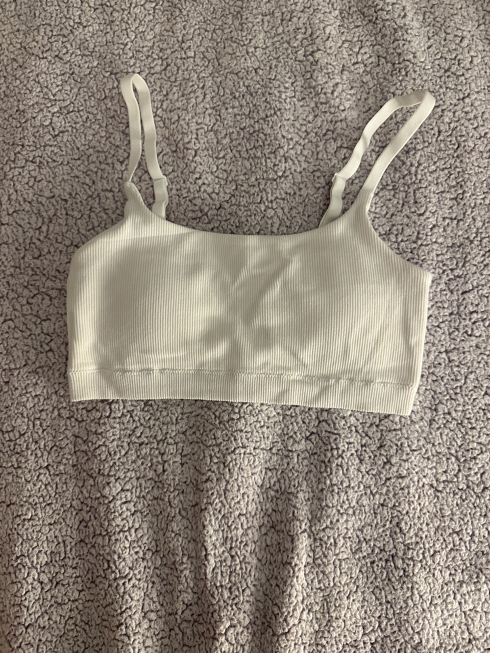 aerie Ribbed Seamless Bralette - Cream